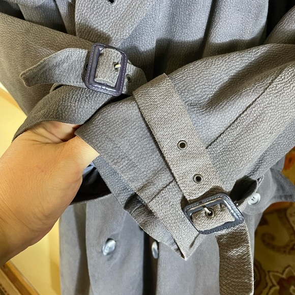 CERRUTI 1881 Paris Trenchcoat Man Size 48EU 52” Chest Gunmetal Gray Textured NWT - Picture 6 of 16